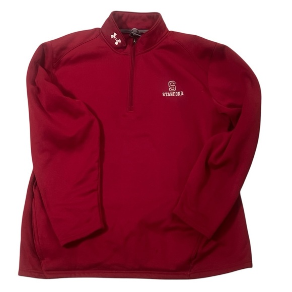 Under Armour Standford Red Quarter-Zip Pullover - Picture 5 of 8